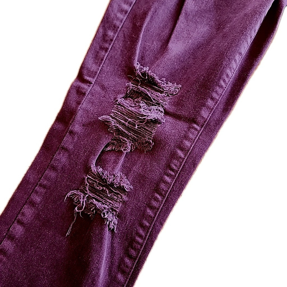 American Eagle Women's Jegging Jeans, Super High Rise, Size 4, Long Plum - Picture 6 of 11
